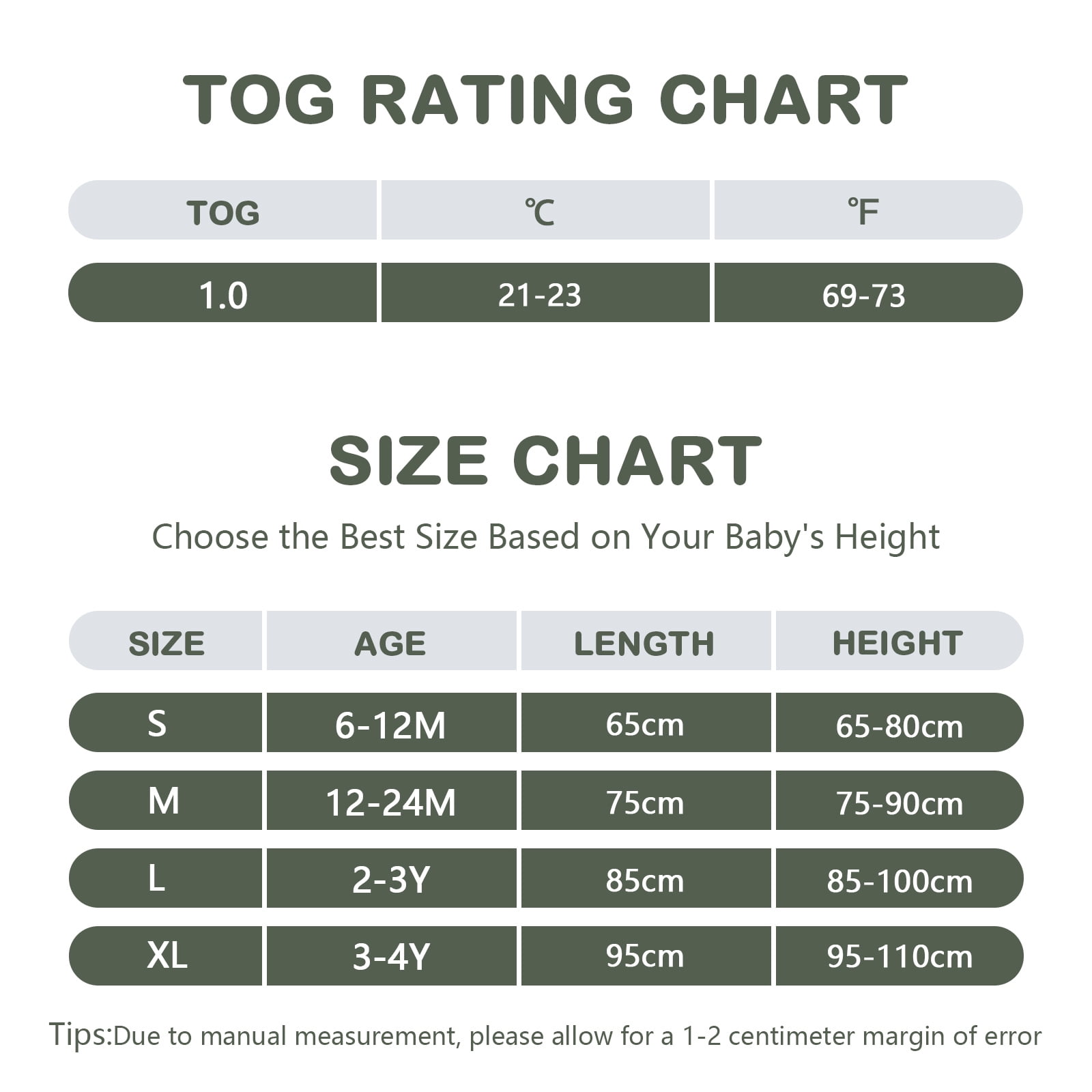 Mosebears 1.0 Tog Baby Sleeping Bag - Cotton Sleeveless Sleep Sack for Baby(Dark Green,S(6-12 Months))