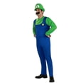 thumbnail image 3 of Disfraz de Super Mari Bros. para Halloween, carnaval, Luigi, para hombre y mujer, mono elegante con sombrero, bigote y guantes., 3 of 6