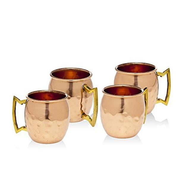 Godinger Set of Two Moscow Mule Mugs Hammered Copper Finish 20 oz New Open Box 