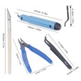 thumbnail image 4 of 3D Printer Accessory Kit with 13-Piece Trimming & Grinding Tools, 10-Piece File Set, Tweezers, Pliers & NB1100 Blue Plastic Trimming Kit - High-Speed Steel & ABS Material for 3D Model Cleaning,, 4 of 5