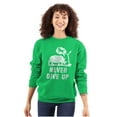 thumbnail image 3 of Never Give Up Rhino to Unicorn Gym Unisex Plus Fleece Graphic Sweatshirt Brisco Brands 2X, 3 of 4