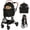 black, variant on Vrhot Foldable 3-in-1 Pet Stroller up to 33 lbs, 4-Wheel for Small Dogs & Cats with Removable Carrier, Height-Adjustable Handle, Black