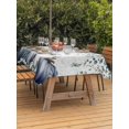 thumbnail image 2 of Outdoor Tablecloth with Umbrella Hole and Zipper, Blue Pumpkins Fall Rectangle Table Cloth 60x84 Inch Waterproof Tablecloth, Vintage Eucalyptus Leaves Thanksgiving Picnic Table Cover for Patio, 2 of 7
