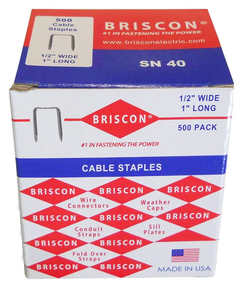 Briscon SN40500 NM Cable Staples (500 Pack)