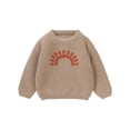 thumbnail image 1 of FOCUSNORM Chandail Tricoté pour Bébé Garçon Fille Sun Embroidery Col Rond Manches Longues Pull pour Automne Hiver, 1 of 9