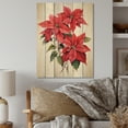 thumbnail image 2 of Designart "Monochrome Poinsettia Serenity I" Floral & Botanical Print on Natural Pine Wood, 2 of 5