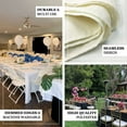 thumbnail image 4 of Efavormart 90x156" IVORY Wholesale Rectangle Polyester Round Corner Linen Wedding Party Restaurant Tablecloth, 4 of 6