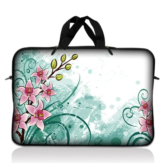 LSS Laptop Sleeve Bag 10.2 Inch Pink Flower Floral Carrying Case
