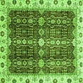 thumbnail image 1 of Ahgly Company Indoor Square Oriental Green Traditional Area Rugs, 5' Square, 1 of 4