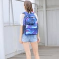 thumbnail image 2 of Male And Female Backpack Starry Sky USB Charging Middle School Student Schoolbag,Blue, 2 of 2