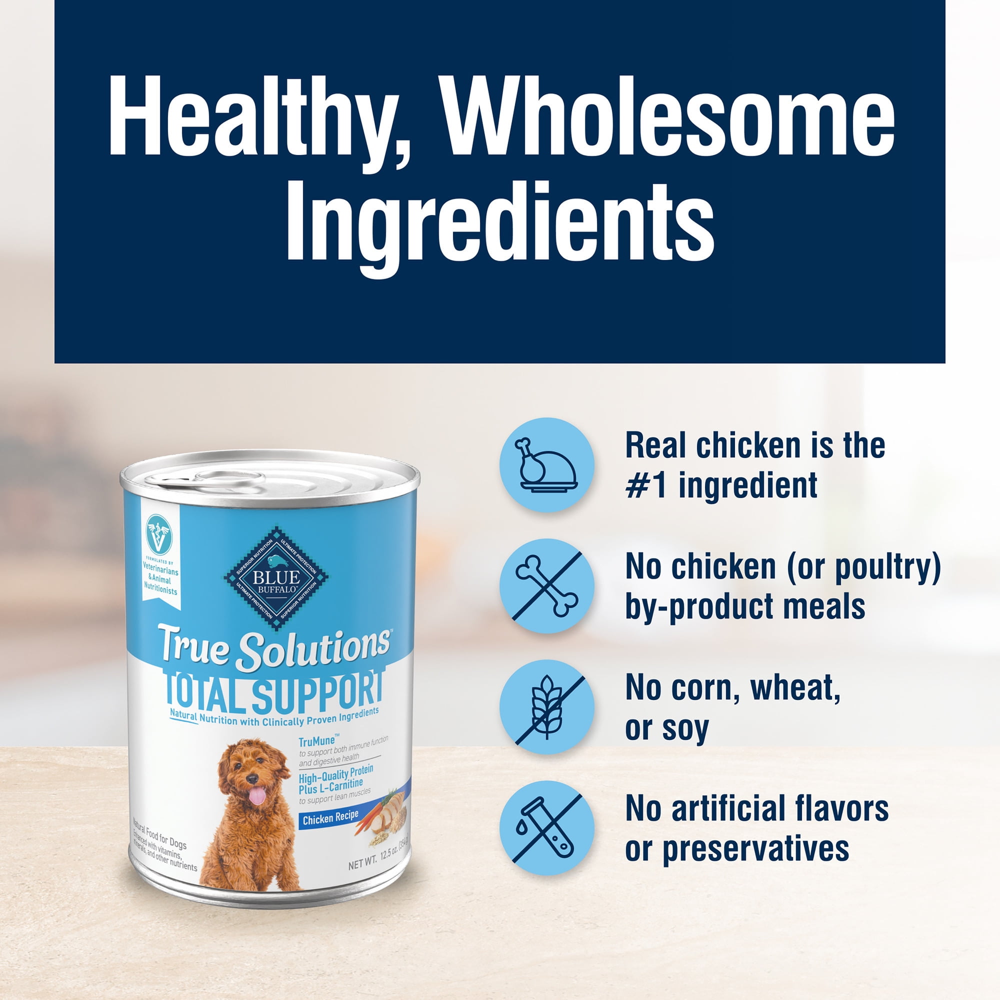 (2 pack) Blue Buffalo True Solutions Total Support Wet Dog Food, 12.5-oz. Can