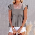 thumbnail image 2 of Aayomet Womens Casual Tops Women Pleated Top Shirt Spaghetti Strap Camisole Fit Casual Sleeveless Summer Tank Tops Fashion Shirt,Gray M, 2 of 5