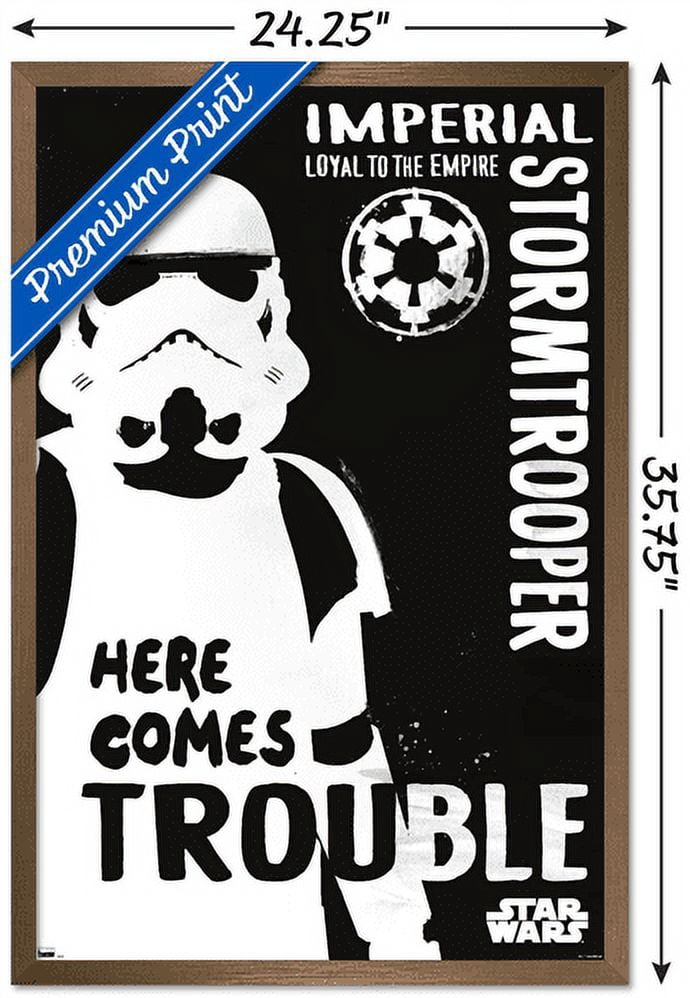 Star Wars: Saga - Stormtrooper Trouble Wall Poster, 22.375" x 34", Framed