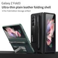 thumbnail image 6 of Galaxy Z Fold 3 Case with S Pen Holder, Ultra-Thin Plain Leather Folding Shell with Kickstand Feature Phone Cases and Covers Compatible with Samsung Z Fold 3 5G (2021) (Black), 6 of 11
