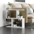 thumbnail image 1 of JV Home Homeania Collection Modern Decorative Coffee Table with Shelves for Storage, White, 1 of 7