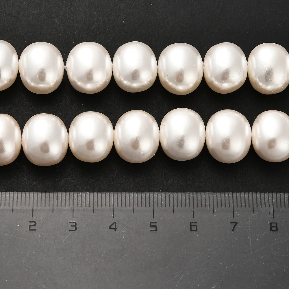 2strands Electroplated Shell Pearl Beads Strands Potato Seashell color 11.5x13x10mm Hole: 0.9mm about 34pcs/strand 15.63 inch(39.7cm)