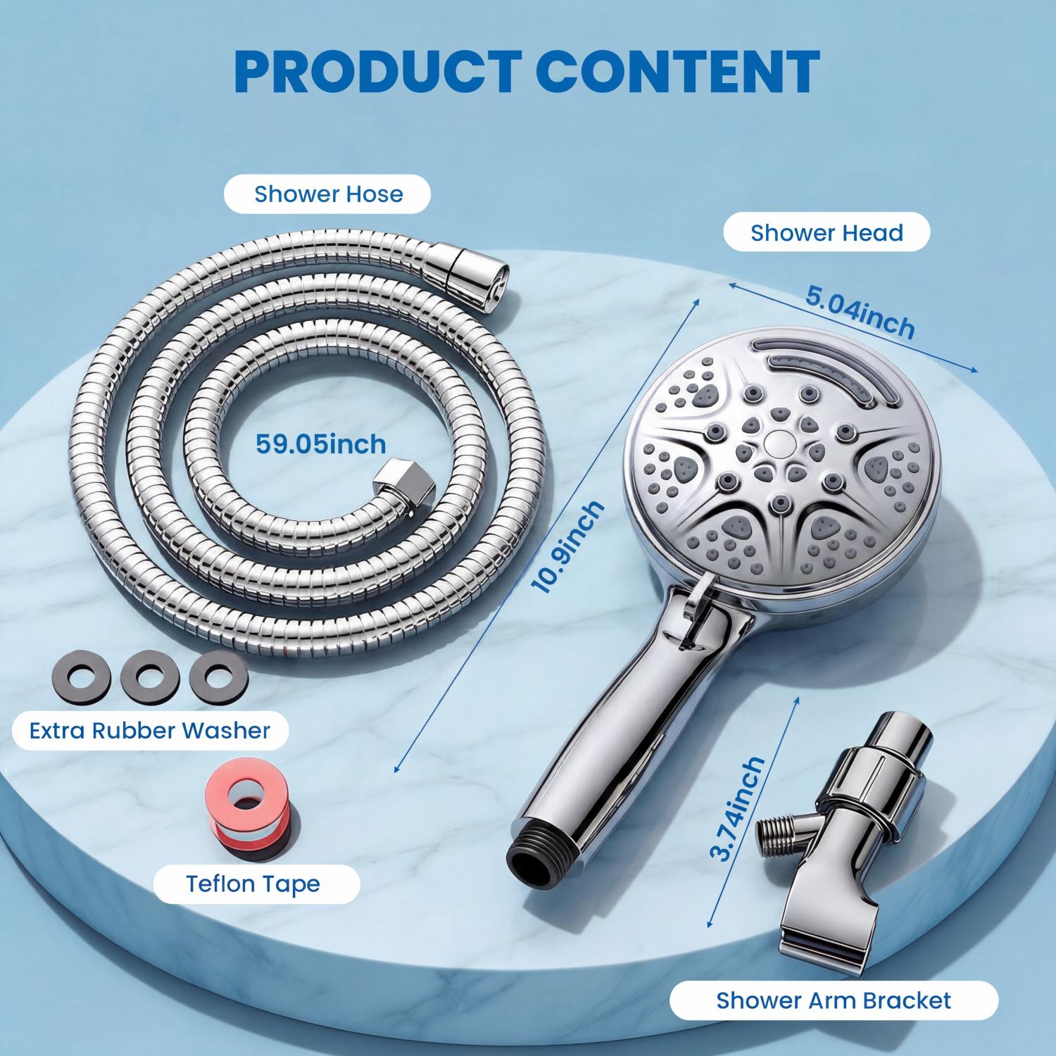 Atupen 10-Mode Shower Head with Handheld and Stainless Steel Hose photo 6