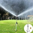 thumbnail image 4 of FHBVT Stainless Steel Rotary Irrigation Tripod Sprinkler 30-360° Adjustable Angle Mist Function Stable No Tip Stand Universal Hose Fit for Outdoor Garden Farm Plant Irrigation Cooling, 4 of 9