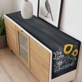 thumbnail image 4 of Sunflowers Table Runner 60 Inches Long Farmhouse Dress Scarves, Classic Bee You Are My Sunshine Black Dining Tablerunner for Coffee Table/Kitchen Island/Party Décor, 13" x 60", 4 of 8