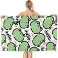 thumbnail image 2 of Yibo Cute Frog Bath Towel Quick Dry Pool Towel Ultra Absorbent Towel Lightweight Shower Towel for Bathroom Outdoor Swimming, 2 of 9