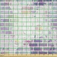 thumbnail image 2 of Ambesonne Violet Fabric by the Yard Microfiber, Vector Graffiti Brick, 10 Yards, Violet and Lavender, 2 of 2