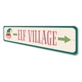 thumbnail image 4 of Elf Village This Way Holiday Decorative Sign, Christmas Aluminum Sign - 4x18 inches, 4 of 4