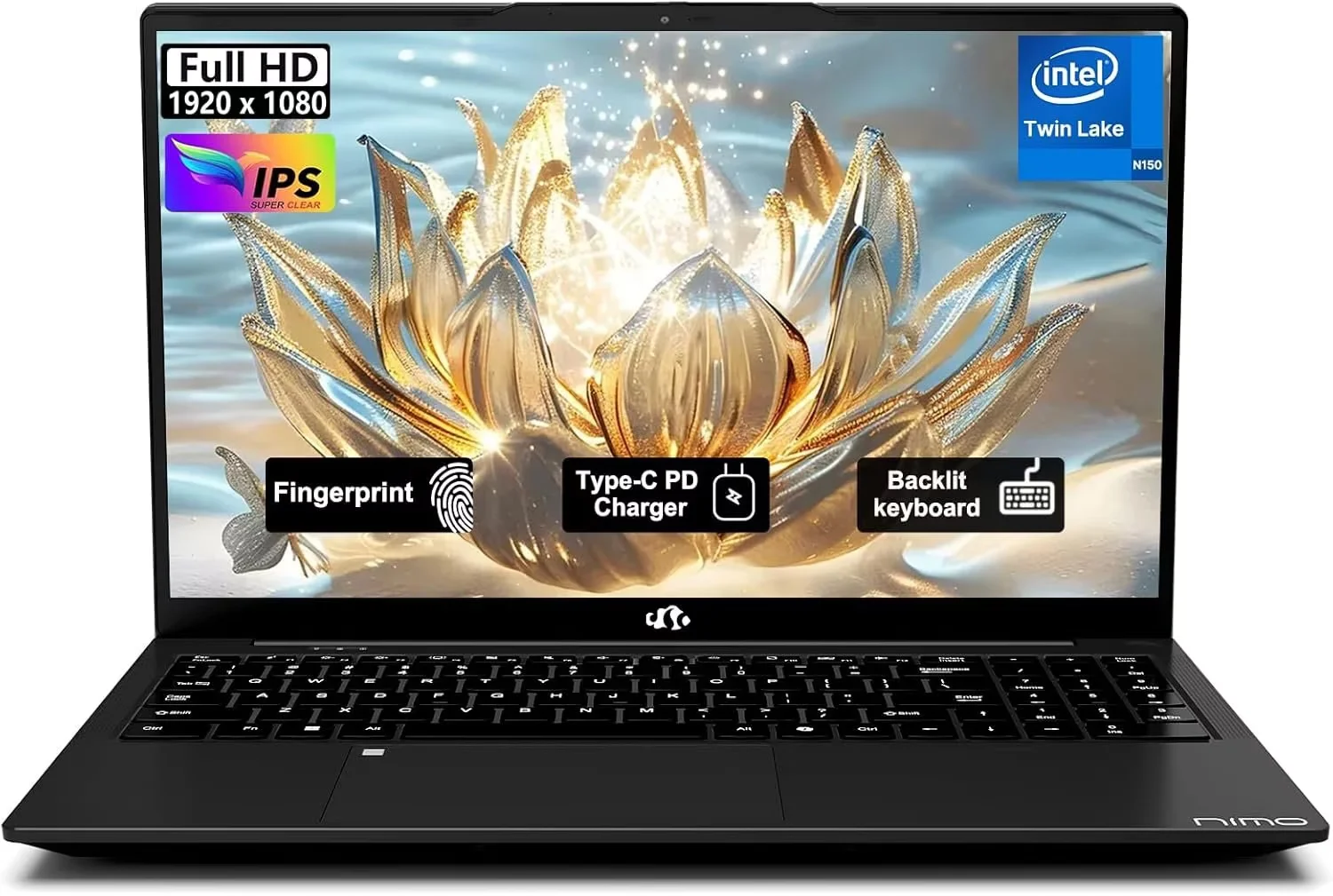 15.6 inch Notebook, Intel Celeron Quad-Core, 8GB RAM, 256GB ROM