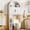 Fluted Door/White, variant on AHB Over Toilet Storage Cabinet with Arc Design, Freestanding Bathroom Organizer with Doors, 7.7"D x 30.5"W x 67.7"H, Black