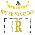 thumbnail image 2 of Banner de cumpleaños dorado con brillo Tivurcia You're So Golden, 2 of 7