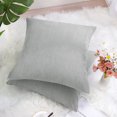 thumbnail image 4 of Unique Bargains 2-pcs Corduroy Decorative Throw Pillow Covers Light Gray 18"x18", 4 of 8