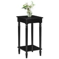 thumbnail image 2 of French Country Kim End Table with Shelf in Black Wood Finish, 2 of 5