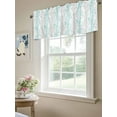 thumbnail image 4 of Tree Branch Valances for Windows, Rod Pocket Kitchen Valance Curtains - Soft & Washable Small Window Treatment for Living Room, Bathroom, Turquoise Blue 54x18inch, 1 Panel, 4 of 9