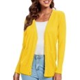 thumbnail image 3 of Urban CoCo Women's Button Down Lightweight Knit Cardigan Sweater with Pockets, 3 of 7