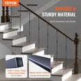 thumbnail image 2 of Galvanized Steel Staircase Balusters 44 x 0.5 Inch Decorative Banister Spindles 10 Pack Hollow Double Basket Design with Shoes Screws, 2 of 6