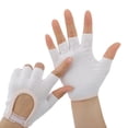 thumbnail image 2 of Unique Bargains Yoga Gloves Durable Fingerless Pilates Gloves One Size White, 2 of 5