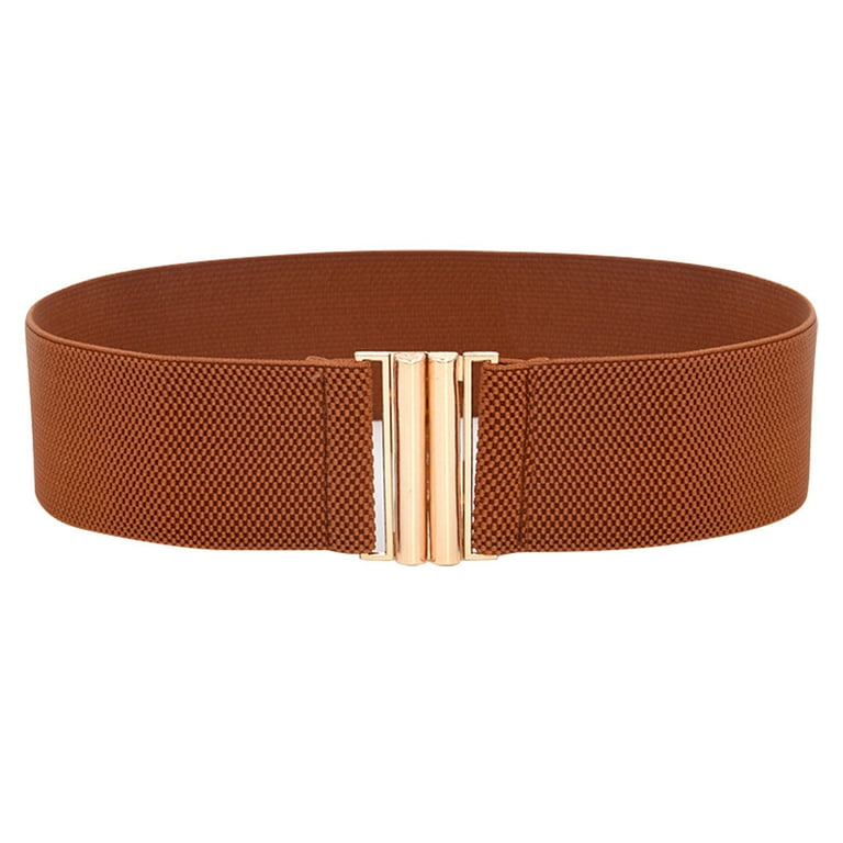 vbnergoie Lady Wide Belts Women Wide Elastic Belt Buckle Waist