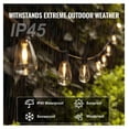 thumbnail image 5 of 50FT LED String Lights Outdoor, 15 Bulbs Waterproof Patio Lights - S14 Shatterproof - Warm White 2700K for Garden, Porch, Party Decor, 5 of 7