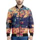 thumbnail image 3 of Chaqueta bomber con estampado de hojas tropicales en flor para hombre, sudadera de manga larga en 3D, chaqueta bomber de calle de gran tamaño con cremallera, 3 of 5