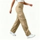 thumbnail image 2 of TaTaai Women's Cargo Hiking Pants Stretchy Waist Button Zipper Pockets Long Pants Outdoor Work Casual Soft Non See Through Tummy Control Athletic Gym Gift, 2 of 8