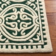 thumbnail image 3 of SAFAVIEH Cambridge Leslie Geometric Wool Area Rug, Dark Green/Ivory, 9' x 12', 3 of 8