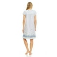 thumbnail image 4 of Lati Fashion Women Nightgowns Short Sleeve Female Nightgowns & Sleepshirts Blue 1X, 4 of 4