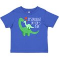 thumbnail image 3 of Inktastic It's Our First Father's Day Cute Dinosaur Family with Hearts Boys or Girls Baby T-Shirt, 3 of 5
