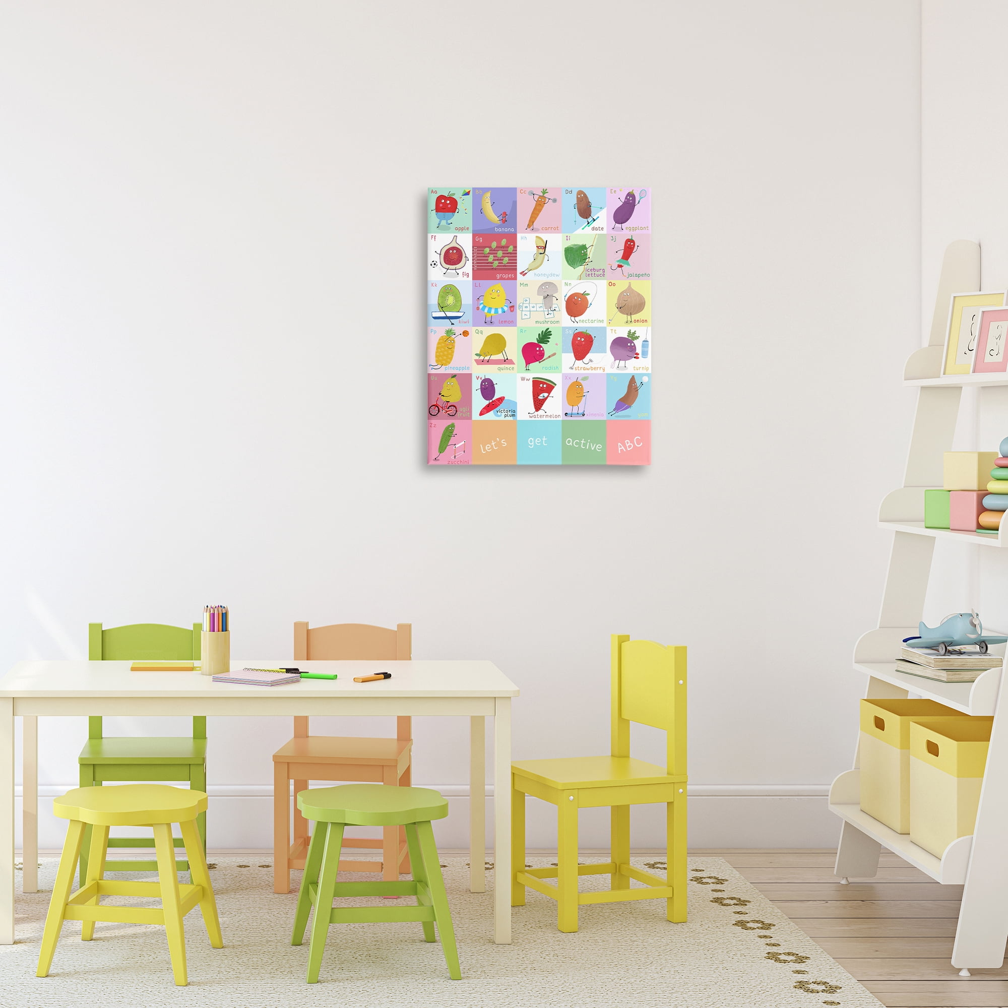 Stupell Industries Let's Get Active ABC's Canvas Wall Art, design by Carla Daly