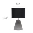 thumbnail image 3 of Simple Designs Pinnacle Concrete Table Lamp, Black, 3 of 8