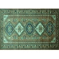 thumbnail image 1 of Ahgly Company Machine Washable Indoor Rectangle Persian Turquoise Blue Traditional Area Rugs, 2' x 5', 1 of 4