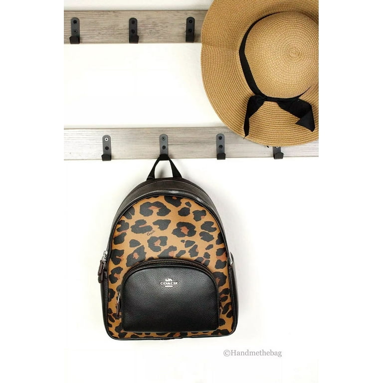 Coach CN764 Court Signature Leopard Print Medium Leather Backpack Book Bag Walmart