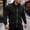 Black, variant on Gray Fall&Winter Tops for Men 2026 Long Sleeve Full Zip Refined Zip Mock Neck Windbreaker Modern Solid Vintage Finish Jackets Dark Gray,S