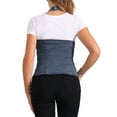 thumbnail image 4 of INSPIRE CHIC Women's Denim Vest Halter Neck Button Down Backless Jean Waistcoat M Gray Blue, 4 of 7
