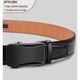 thumbnail image 2 of Mens Ratchet Belt,Leather Adjustable Slide Belt For Gift Mens Dress Casual 1 3/8",Size Adjustable, 2 of 8