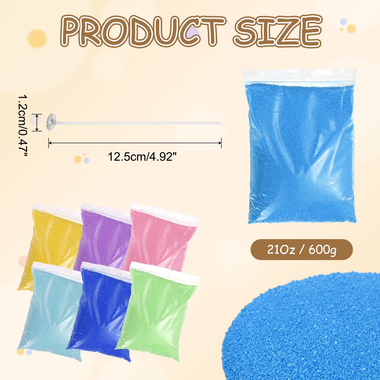 Pearled Sand Candles with 50 Pcs Wicks 21Oz / 600g Candle Beads Refillable Powder Sand Wax Making Kit for Thanksgiving Christmas Wedding Party DIY Home Crafts, Blue